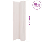 Recinzione da Giardino a Doppio Lato 90x500 cm PVC Bianca