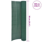 Recinzione da Giardino a Doppio Lato in PVC 90x500 cm Verde