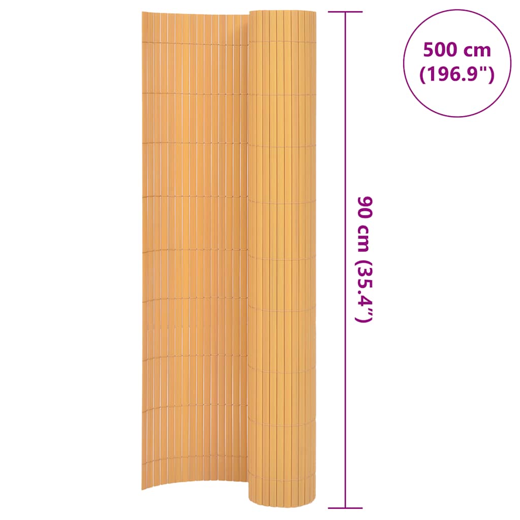 Recinzione da Giardino a Doppio Lato in PVC 90x500 cm Gialla