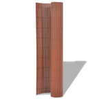 Recinzione da Giardino Doppio Lato PVC 90x500 cm Marrone