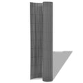 Recinzione da Giardino a Doppio Lato in PVC 90x500 cm Grigia
