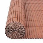 Recinzione per Giardino in PVC Marrone 150 x 500 cm