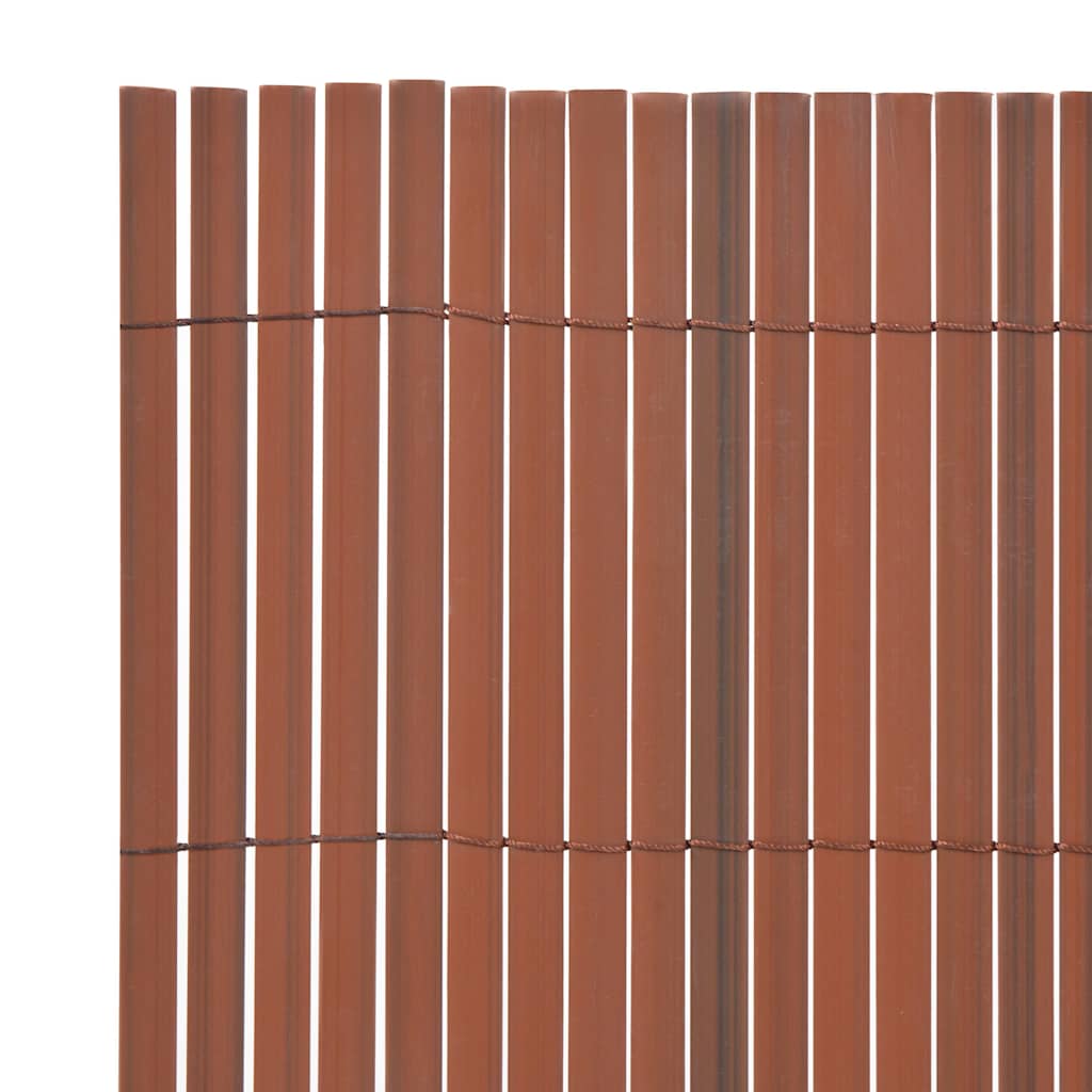 Recinzione per Giardino in PVC Marrone 150 x 500 cm