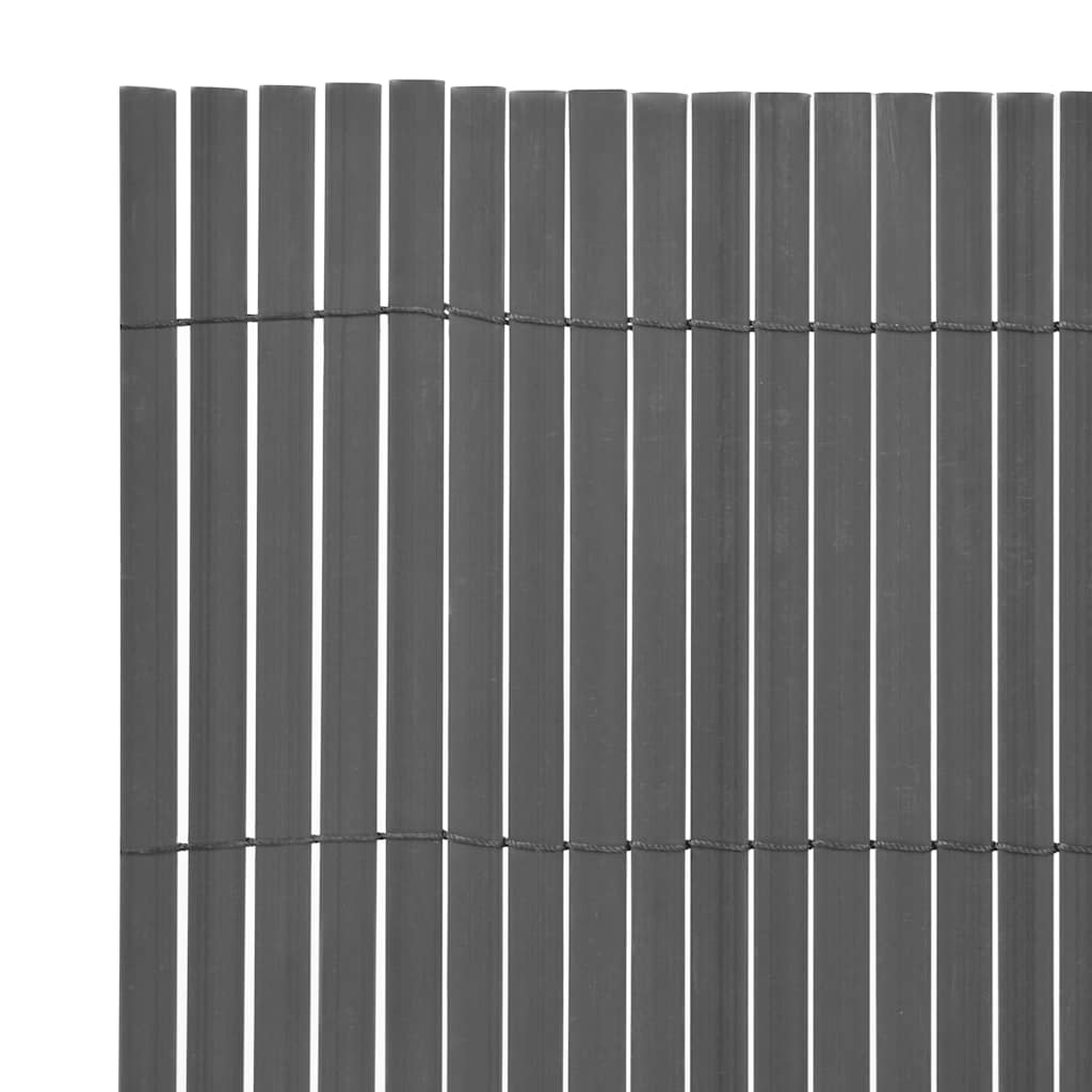 Recinzione da Giardino Doppio Lato in PVC 150x500 cm Grigia