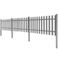 Staccionata con Montanti 3 pz in WPC 600x60 cm Grigia