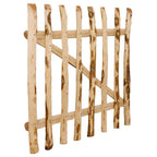 Cancello Singolo per Recinzione in Legno di Nocciolo 100x90 cm