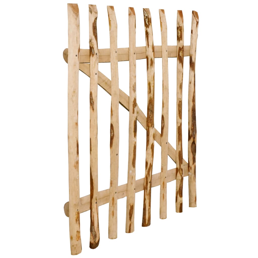 Cancello Singolo per Recinzione in Legno di Nocciolo 100x120 cm