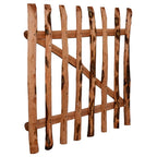 Cancello Singolo Recinzione Legno Nocciolo Impregnato 100x90 cm