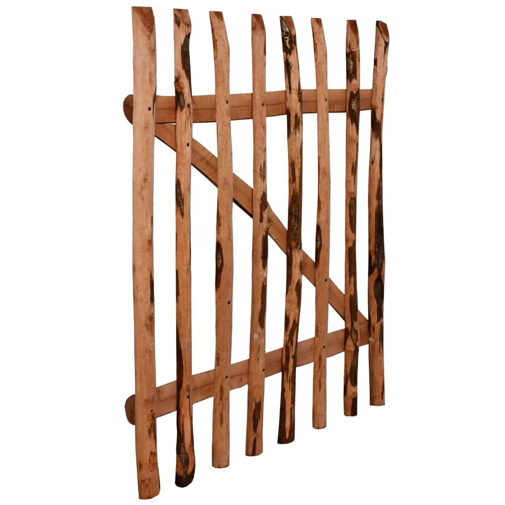 Cancello Singolo Recinzione Legno Nocciolo Impregnato 100x120cm
