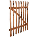 Cancello Singolo Recinzione Legno Nocciolo Impregnato 100x120cm