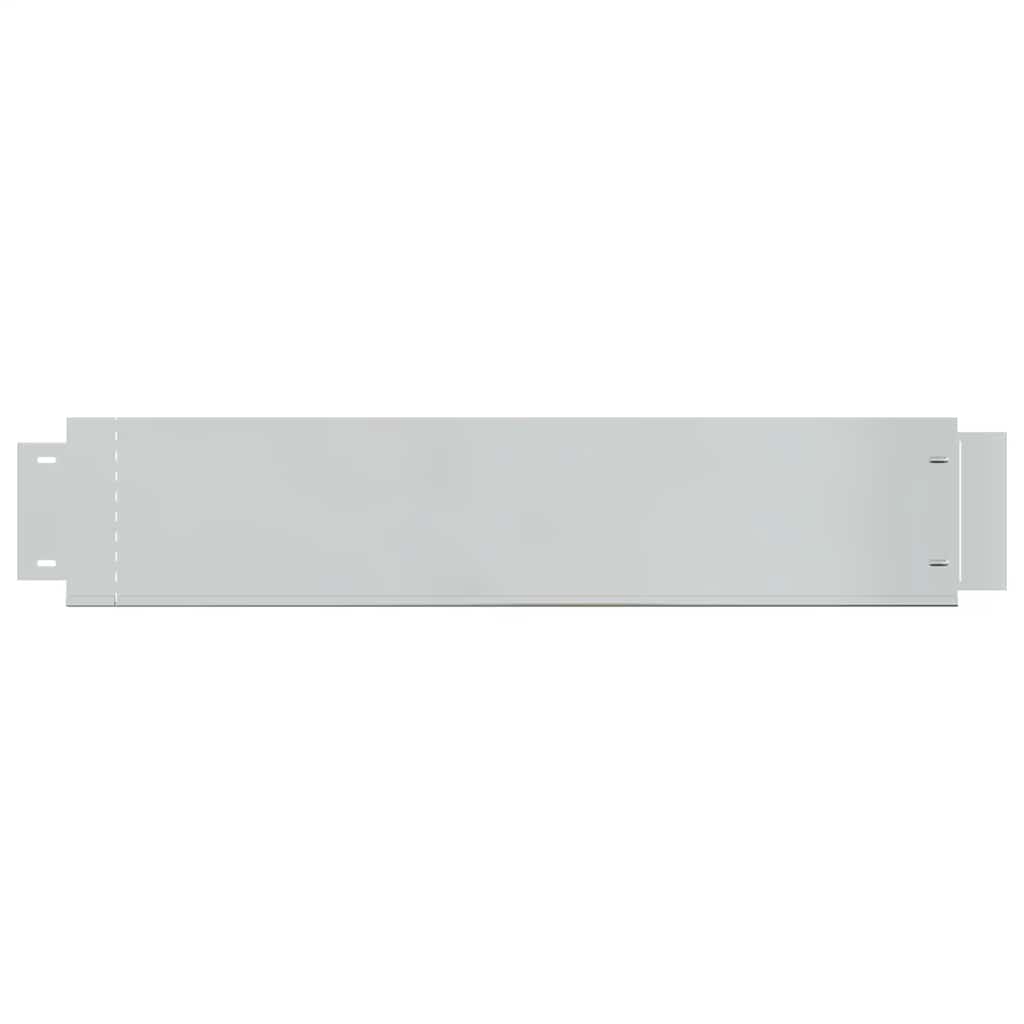 Pannelli Recinzione per Prato 15 pz Acciaio Zincato 100x20 cm