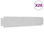 Pannelli Recinzione per Prato 20 pz Acciaio Zincato 100x20 cm