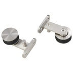 Kit Binari Porta Scorrevole 183 cm Acciaio Inossidabile Argento