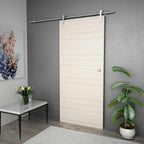 Kit Binari Porta Scorrevole 183 cm Acciaio Inossidabile Argento
