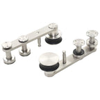 Kit Binari Porta Scorrevole 183 cm Acciaio Inossidabile Argento