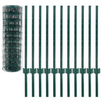 Recinzione Euro 20x0,8 m in Acciaio Rivestito PVC Verde