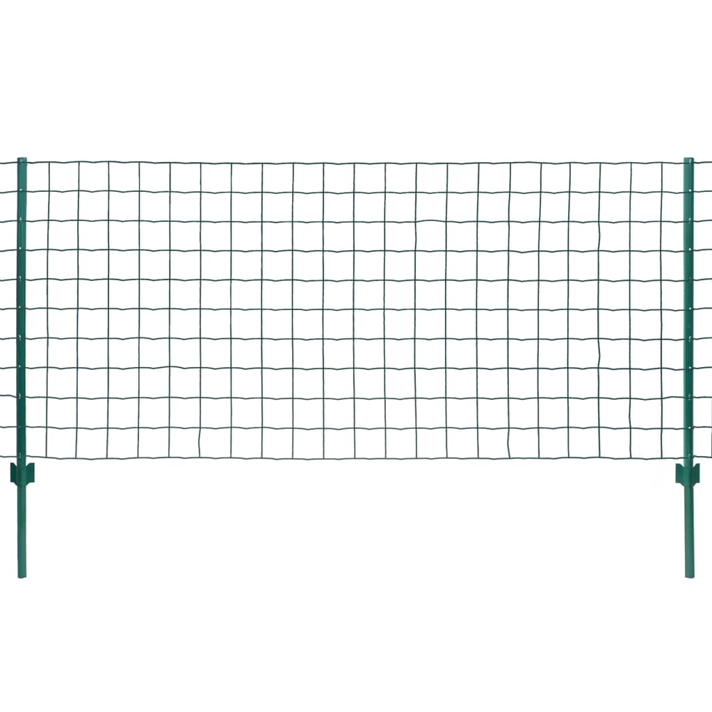 Recinzione Euro 20x1 m in Acciaio Rivestito PVC Verde