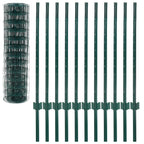 Recinzione Euro 20x1 m in Acciaio Rivestito PVC Verde