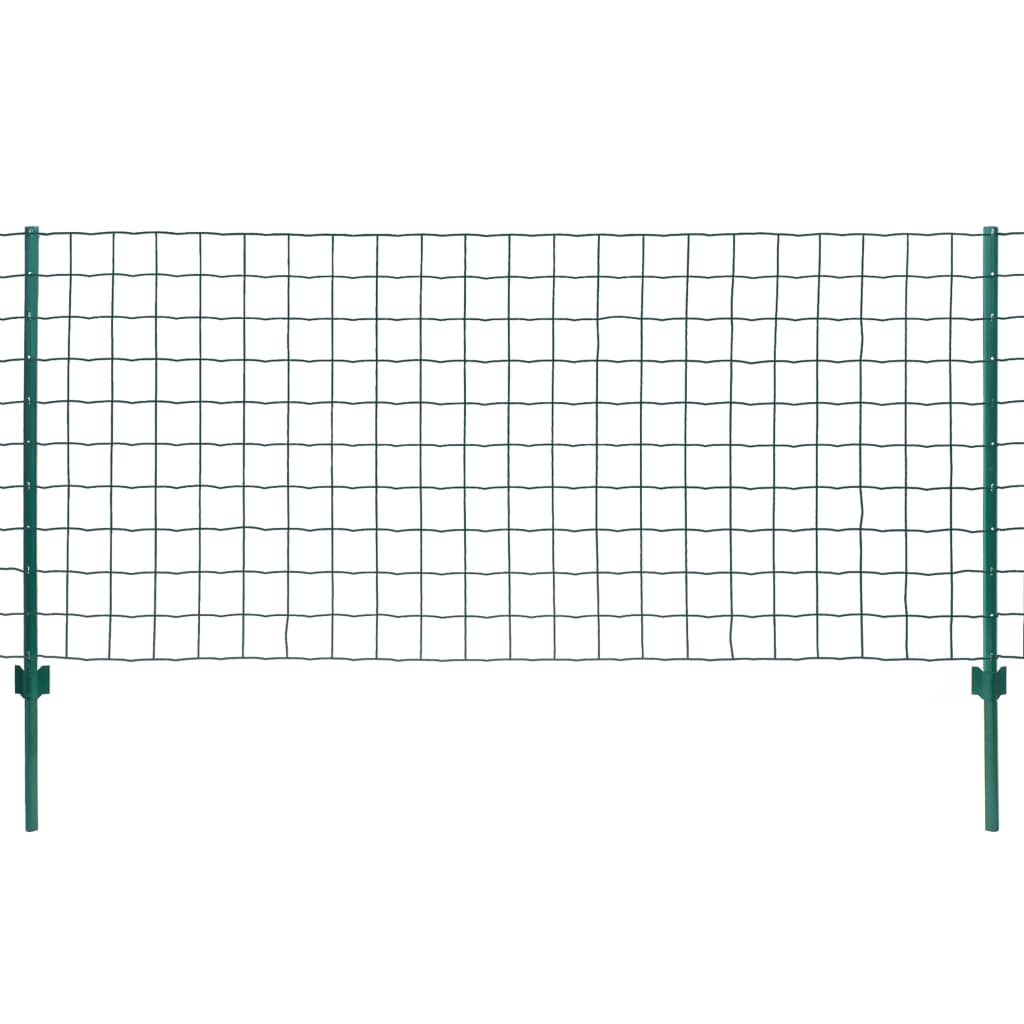 Recinzione Euro 20x1,2 m in Acciaio Rivestito PVC Verde