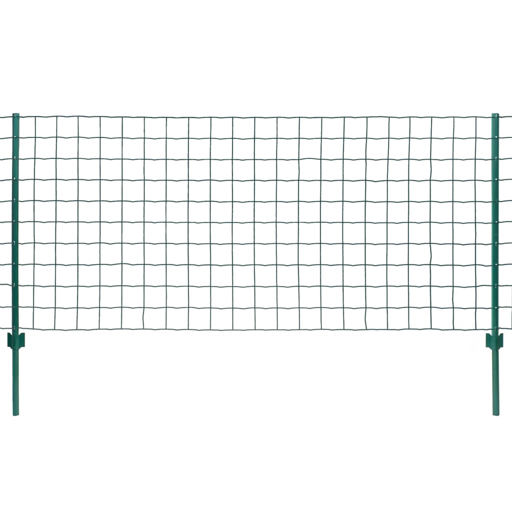 Recinzione Euro 20x1,5 m in Acciaio Rivestito PVC Verde