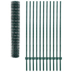 Recinzione Euro 20x1,5 m in Acciaio Rivestito PVC Verde