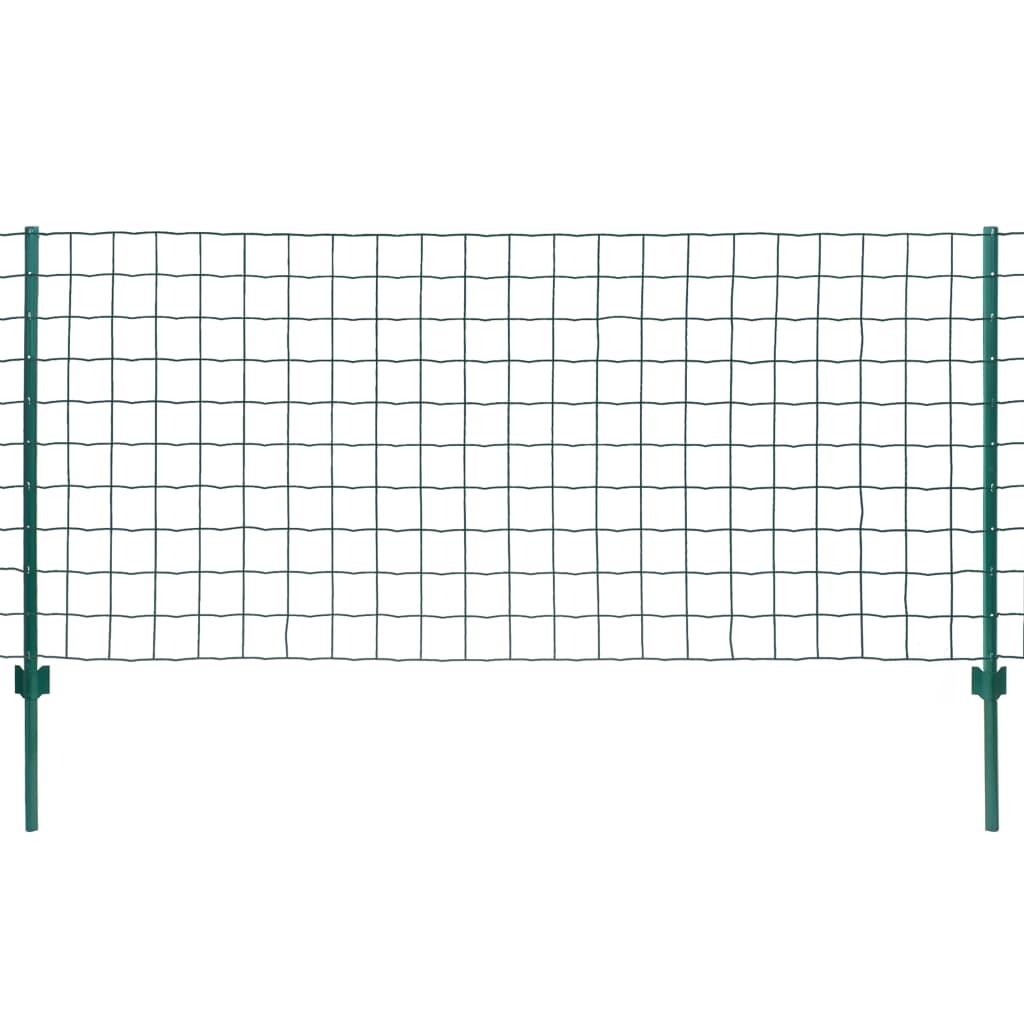 Set Recinzione Euro 20x1,2 m in Acciaio Rivestito PVC Verde