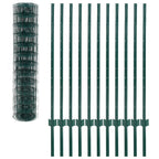 Set Recinzione Euro 20x1,2 m in Acciaio Rivestito PVC Verde
