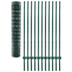 Recinzione Euro in Acciaio Rivestito PVC 20x1,5 m Verde