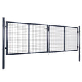 Cancello da Giardino in Rete di Acciaio Zincato 300x75 cm Grigio Antracite