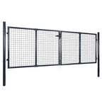 Cancello da Giardino in Rete di Acciaio Zincato 300x75 cm Grigio Antracite
