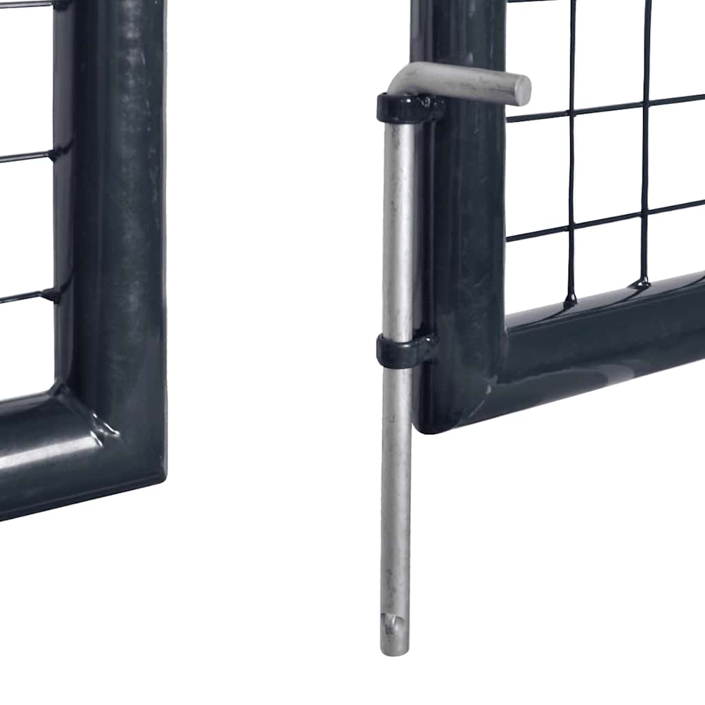 Cancello da Giardino in Rete di Acciaio Zincato 300x75 cm Grigio Antracite