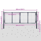 Cancello da Giardino in Rete di Acciaio Zincato 300x75 cm Grigio Antracite