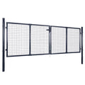 Cancello da Giardino in Rete di Acciaio Zincato 300x100 cm Grigio Antracite