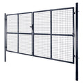 Cancello da Giardino in Rete di Acciaio Zincato 300x150 cm Grigio Antracite