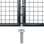 Cancello da Giardino in Rete di Acciaio Zincato 300x150 cm Grigio Antracite
