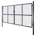 Cancello da Giardino in Rete di Acciaio Zincato 300x200 cm Grigio Antracite