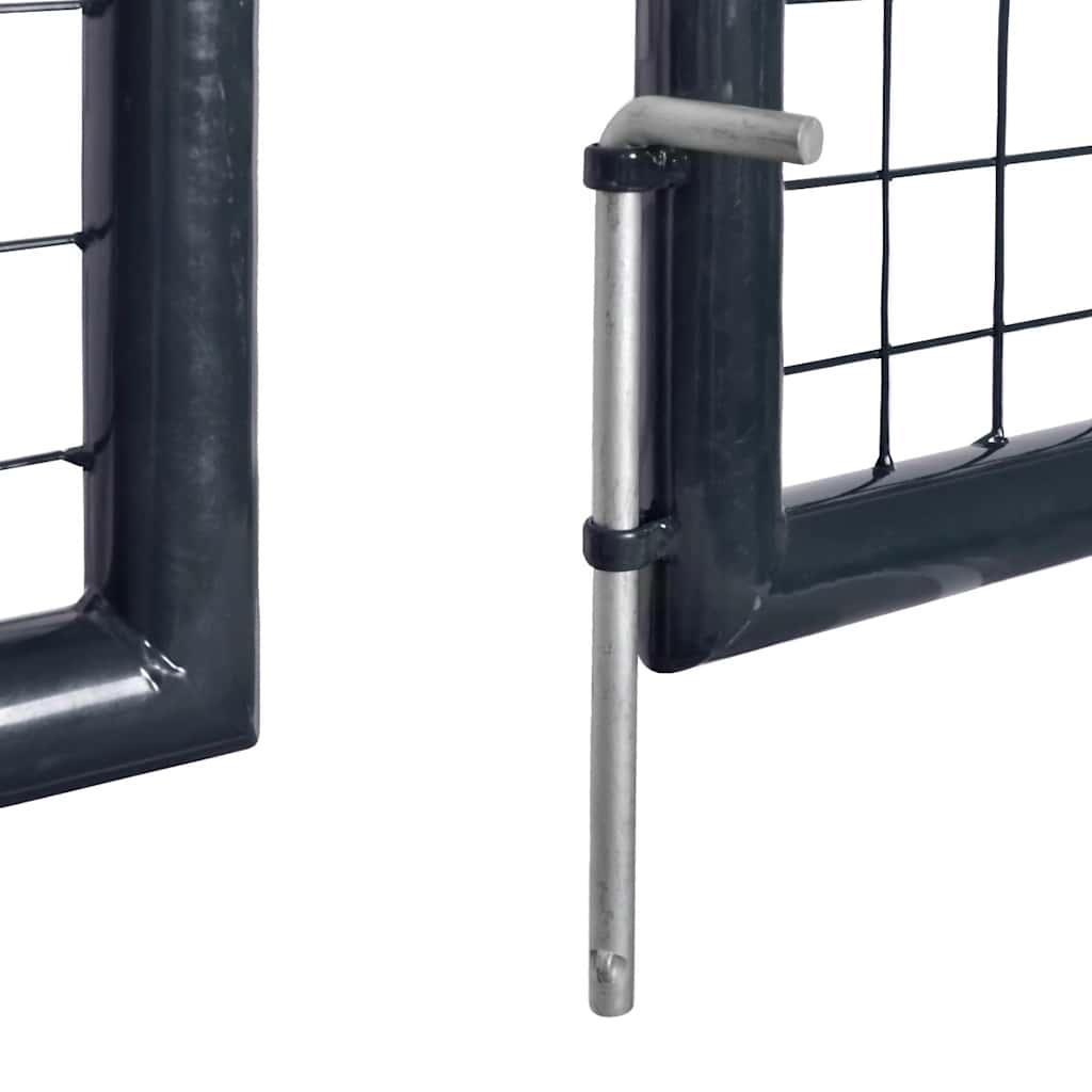 Cancello da Giardino in Rete di Acciaio Zincato 300x200 cm Grigio Antracite