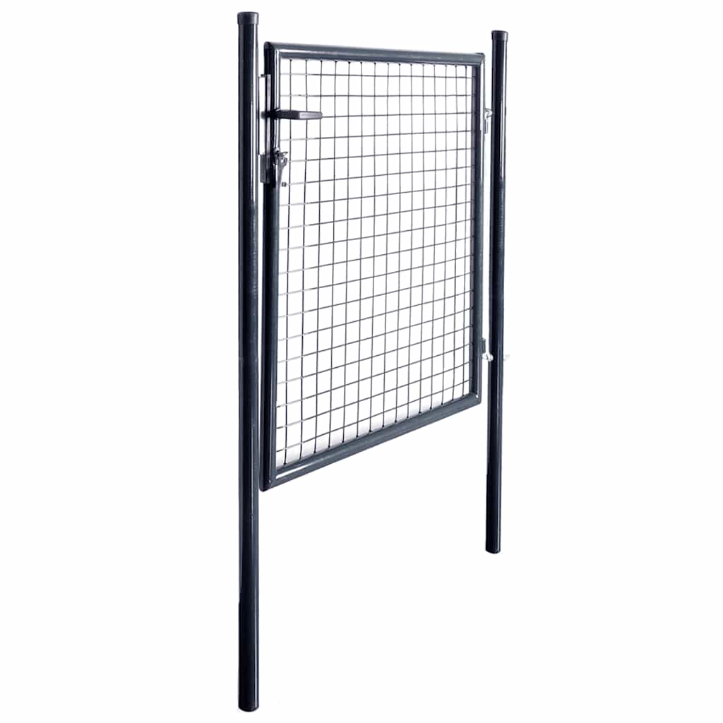 Cancello da Giardino in Rete di Acciaio Zincato 100x100 cm Grigio Antracite
