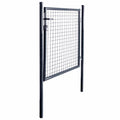 Cancello da Giardino in Rete di Acciaio Zincato 100x100 cm Grigio Antracite