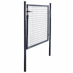 Cancello da Giardino in Rete di Acciaio Zincato 100x100 cm Grigio Antracite