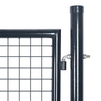 Cancello da Giardino in Rete di Acciaio Zincato 100x100 cm Grigio Antracite