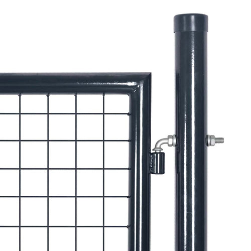 Cancello da Giardino in Rete di Acciaio Zincato 100x100 cm Grigio Antracite