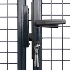 Cancello da Giardino in Rete di Acciaio Zincato 400x150 cm Grigio Antracite