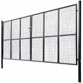 Cancello da Giardino in Rete di Acciaio Zincato 400x175 cm Grigio Antracite