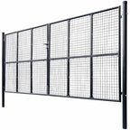 Cancello da Giardino in Rete di Acciaio Zincato 400x175 cm Grigio Antracite