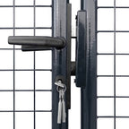 Cancello da Giardino in Rete di Acciaio Zincato 400x175 cm Grigio Antracite