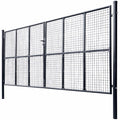Cancello da Giardino in Rete di Acciaio Zincato 400x200 cm Grigio Antracite