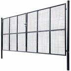 Cancello da Giardino in Rete di Acciaio Zincato 400x200 cm Grigio Antracite