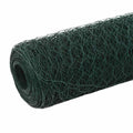 Recinzione in Rete per Pollaio Acciaio e PVC 25x1,5 m Verde