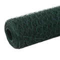 Recinzione in Rete per Pollaio Acciaio e PVC 25x1,5 m Verde